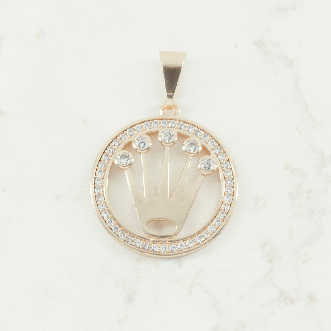 DIJE ROLEX REDONDO CIRCONIAS