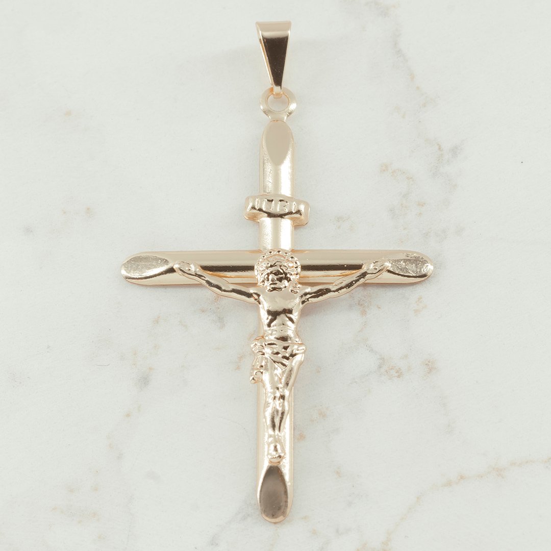 DIJE CRISTO PUNTAS PLANAS GRANDE