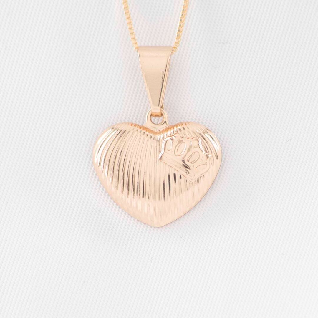 DIJE CORAZON RAYADO MINI CORONA