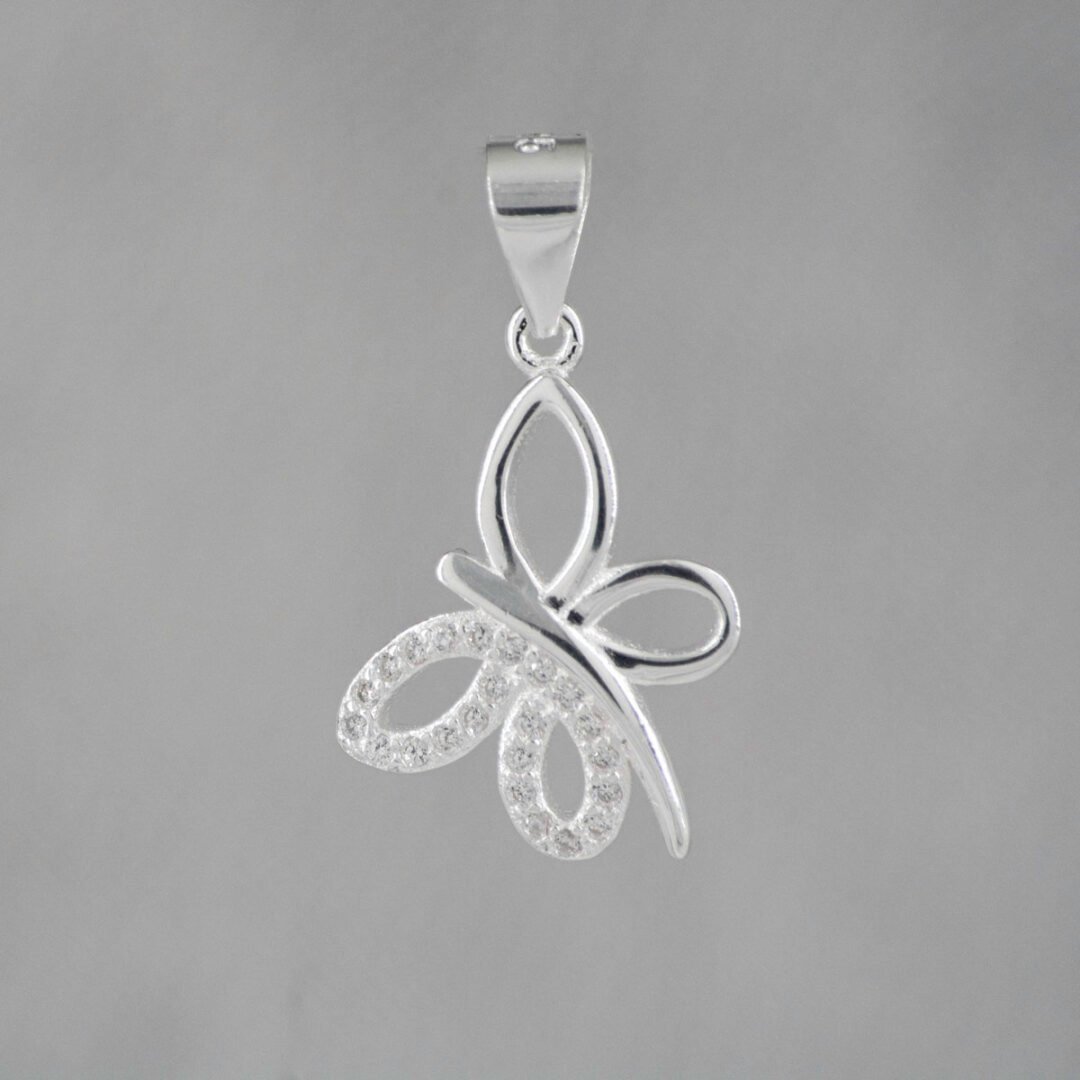 DIJE MARIPOSA MITAD CIRCONES