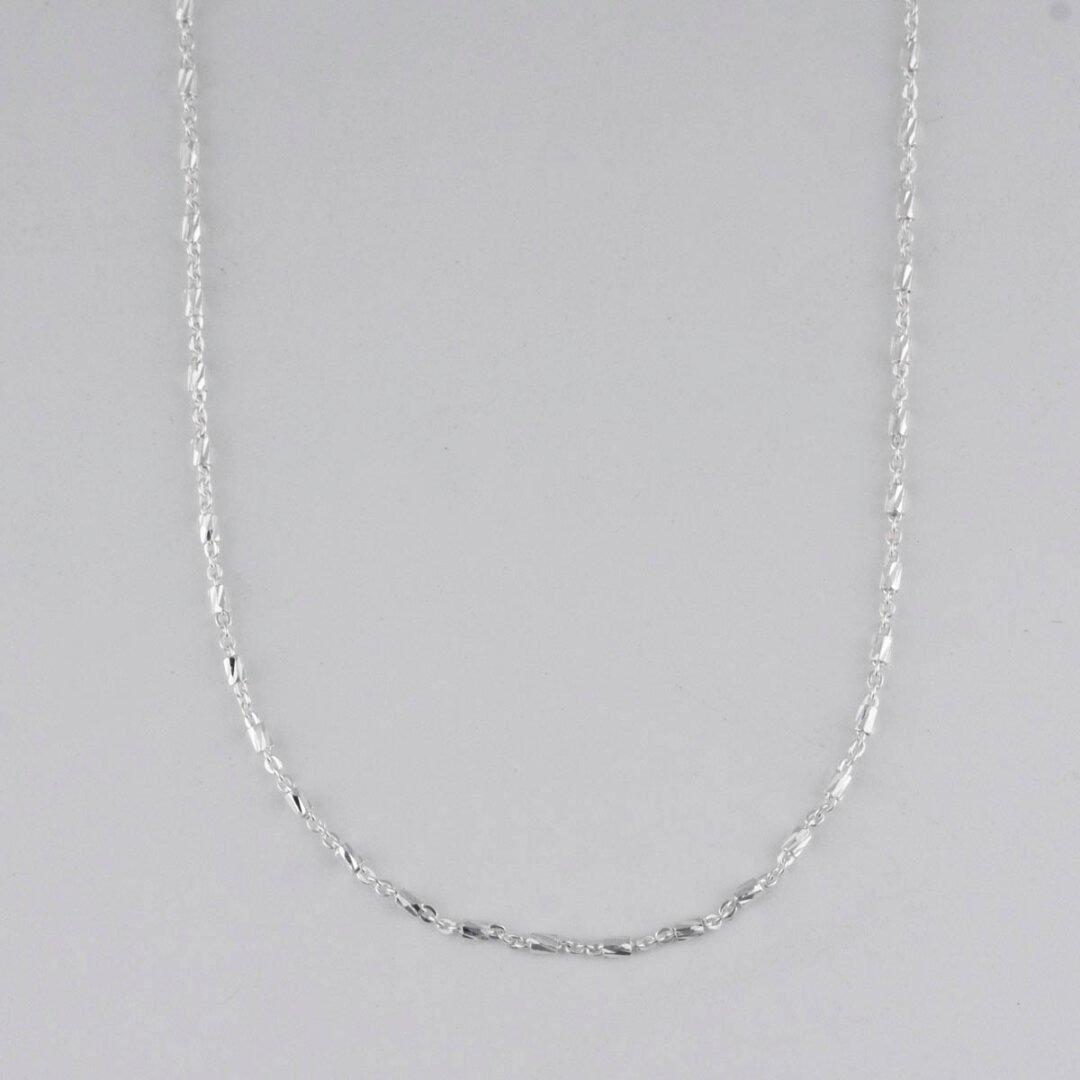 CADENA AROS BARRILES DIAMANTADOS 1.5MM-45CM