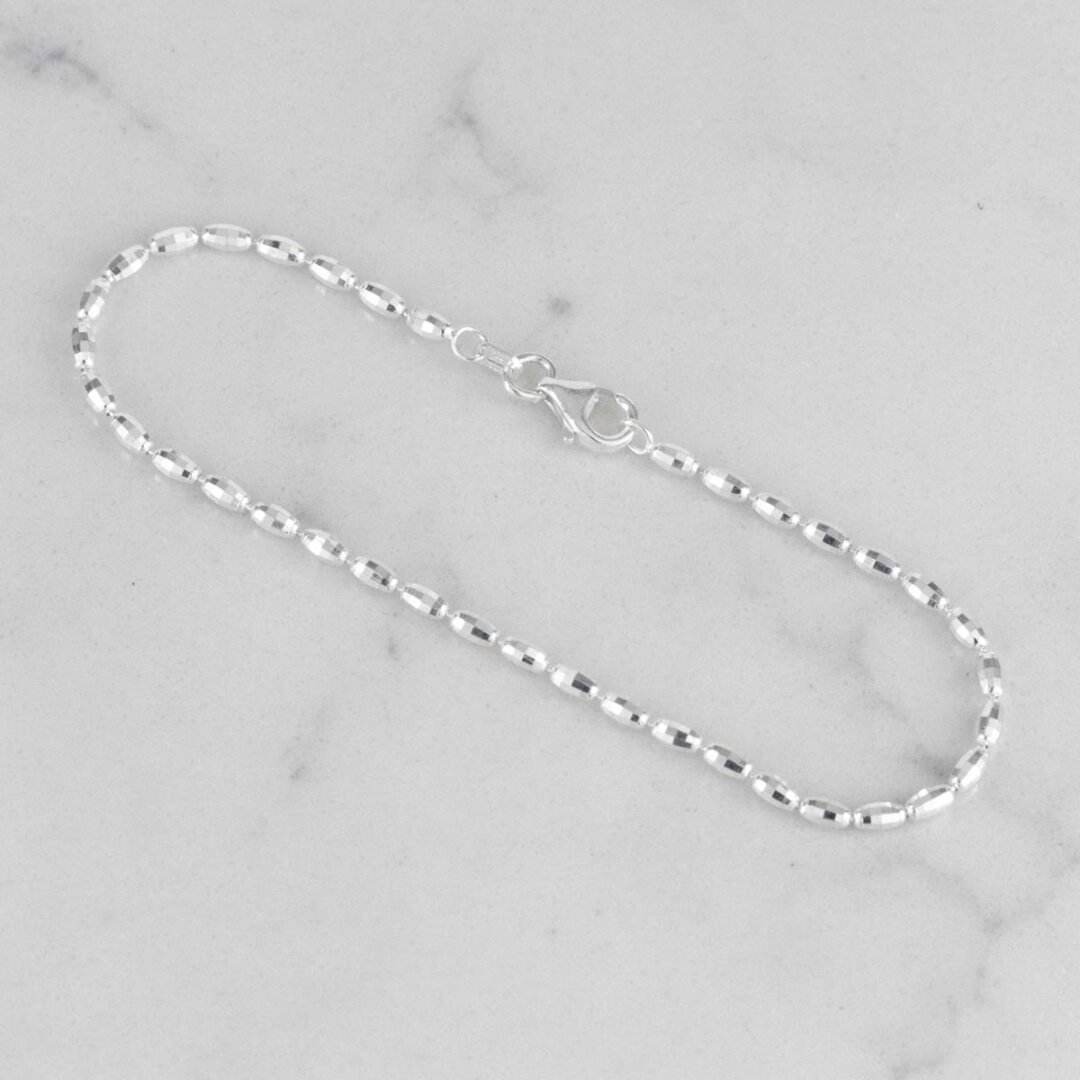 PULSERA BARRIL DIAMANTADO 2MM-18CM