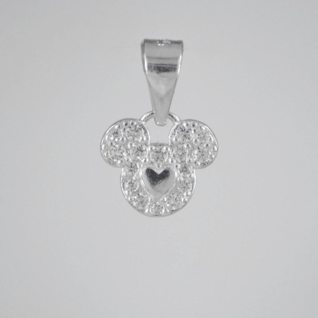 DIJE MICKEY CENTRO CORAZON CIRCONES