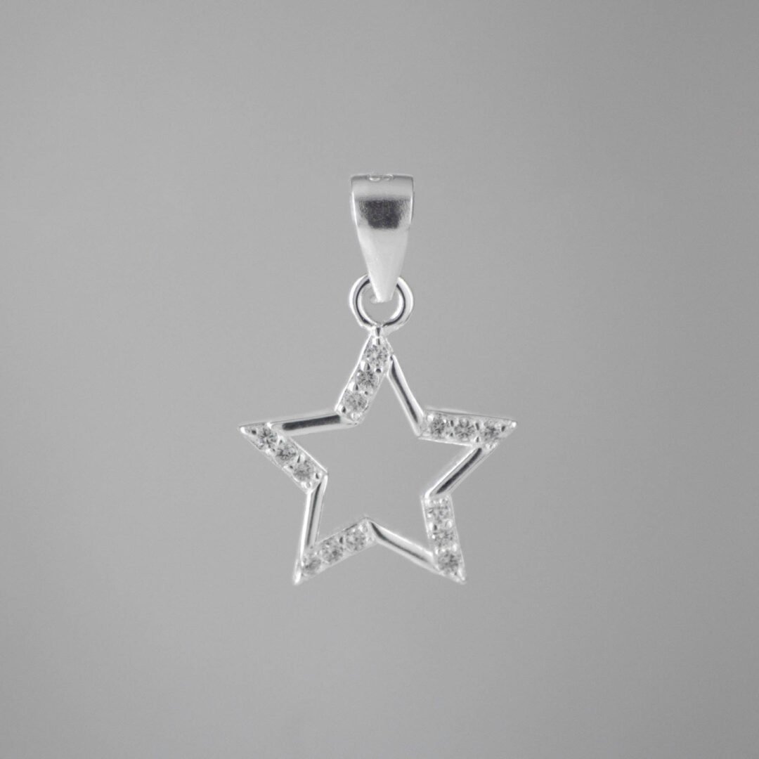 DIJE SILUETA ESTRELLA MICROCIRCONES