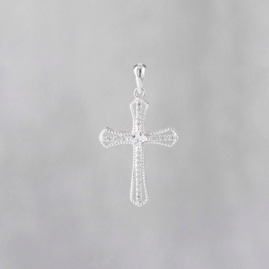 DIJE CRUZ ROMBO CRISTAL