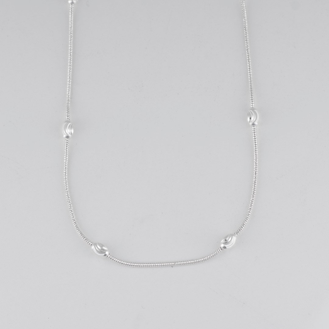 CADENA COLA DE RATON OVALO DIAMANTADO 3MM-45CM