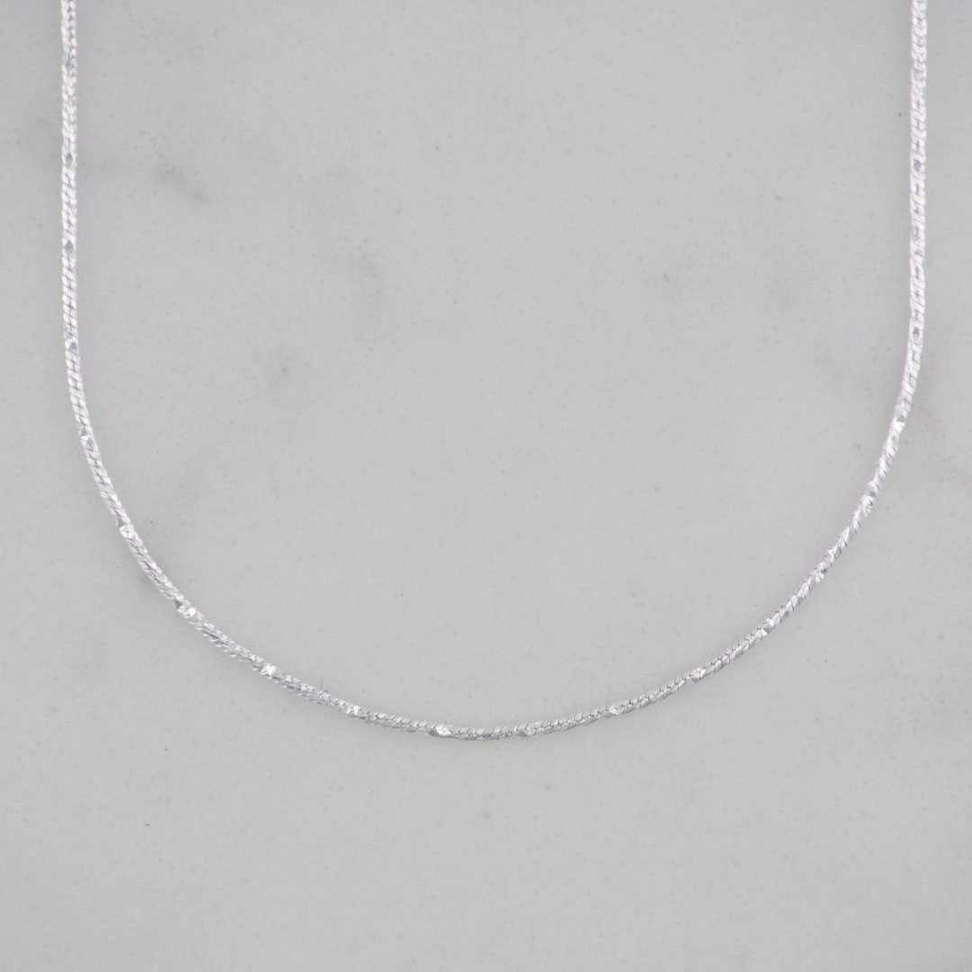 CADENA COLA DE RATON DIAMANTADA 1MM-40CM