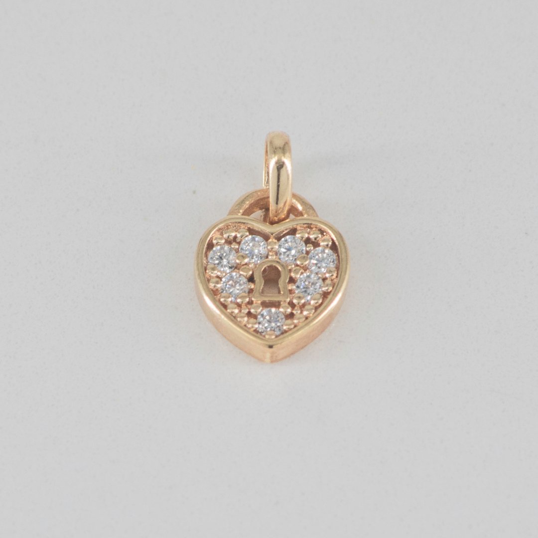 DIJE CORAZON CANDADO CIRCONES