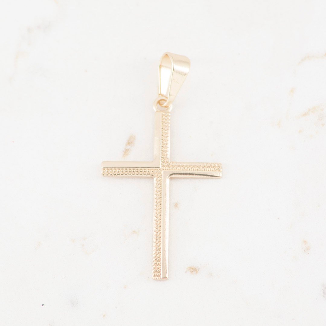 DIJE CRUZ MEDIANA TALLADA