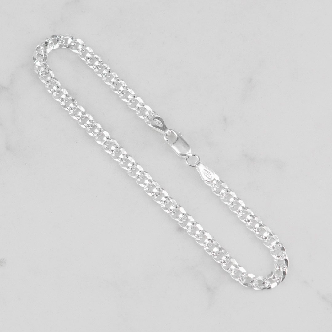 PULSERA CUBANA DIAMANTADA 4MM-19CM