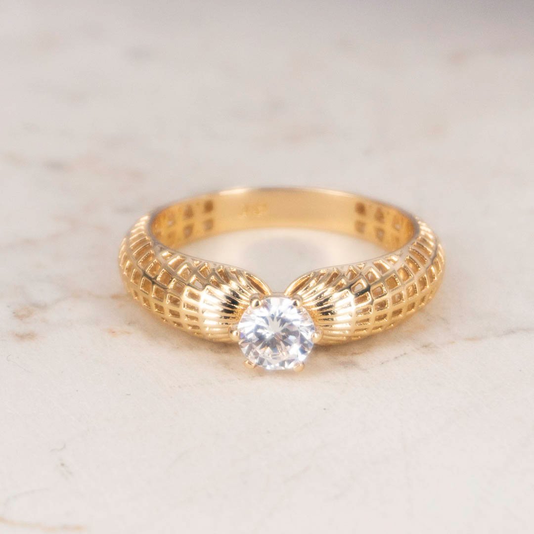 ANILLO SOLITARIO MALLA