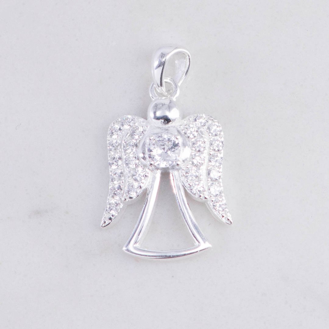 DIJE ANGEL CIRCONES Y CRISTAL