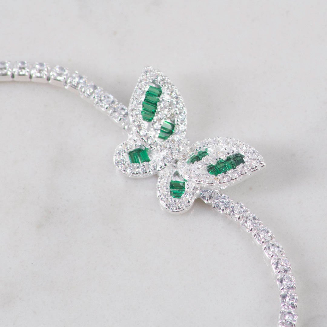 PULSERA TENNIS MARIPOSA CIRCONES 17CM