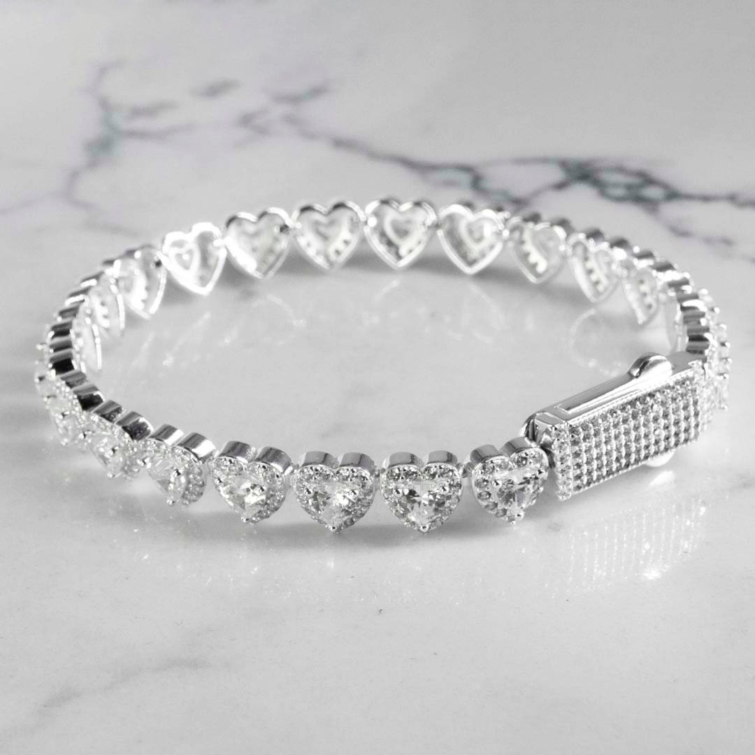 PULSERA CORAZON HALO 7MM-20CM